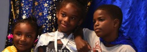 children in costumes at family fun night
